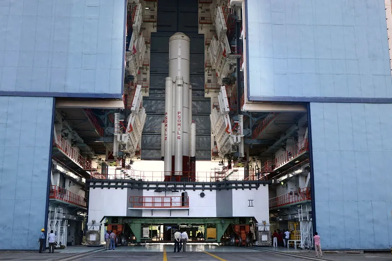 PSLV-C34 first stage integration in progress