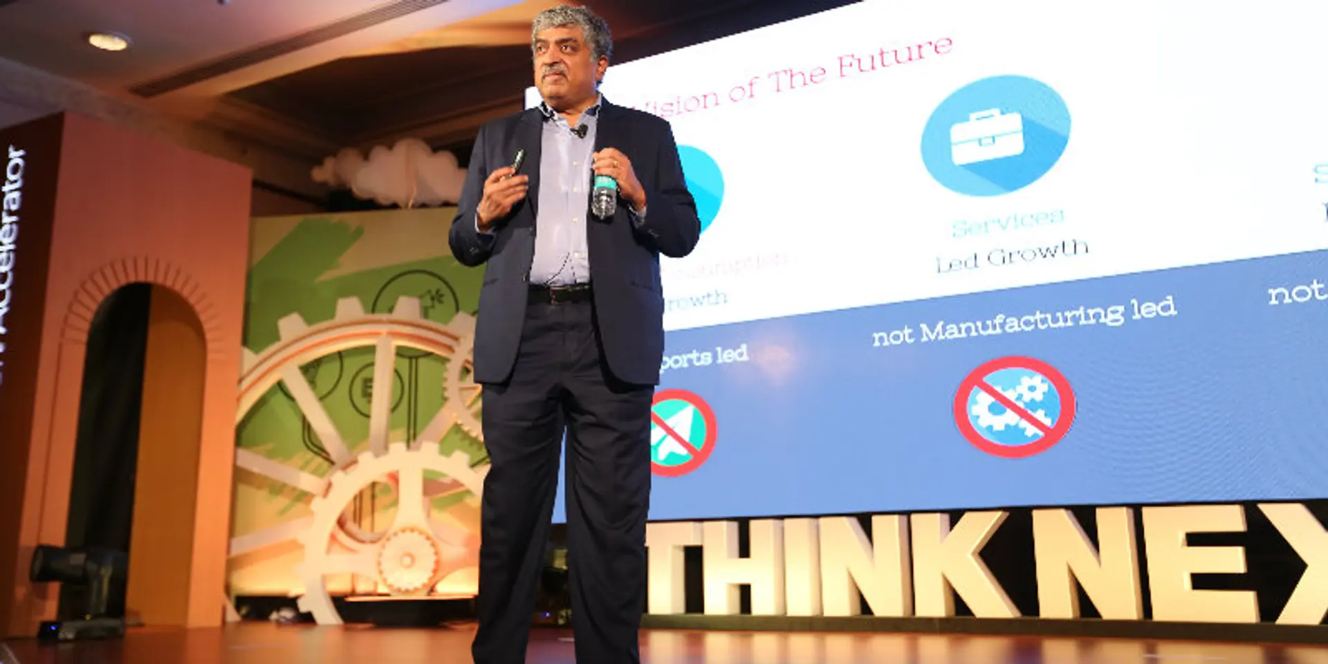 ‘India’s economic growth will be driven by services and not manufacturing’ - Nandan Nilekani