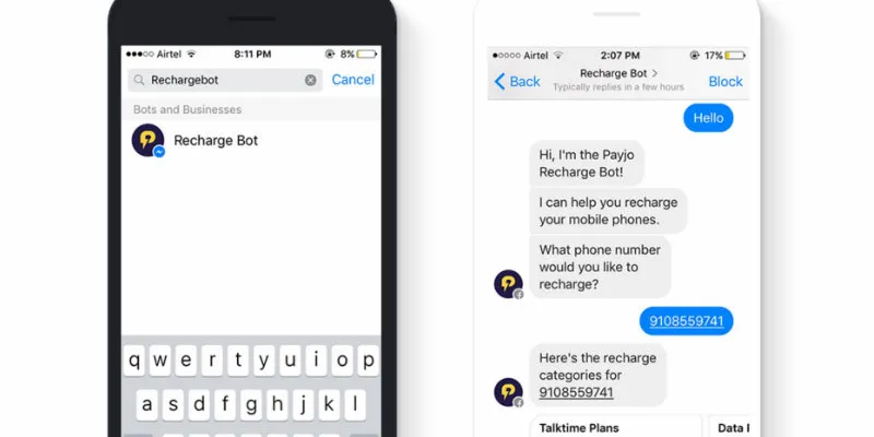 Payjo - Recharge Bot on Messenger