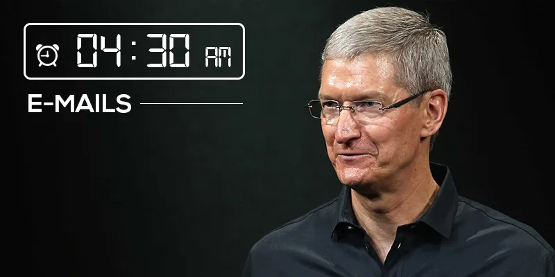 Tim Cook morning schedule