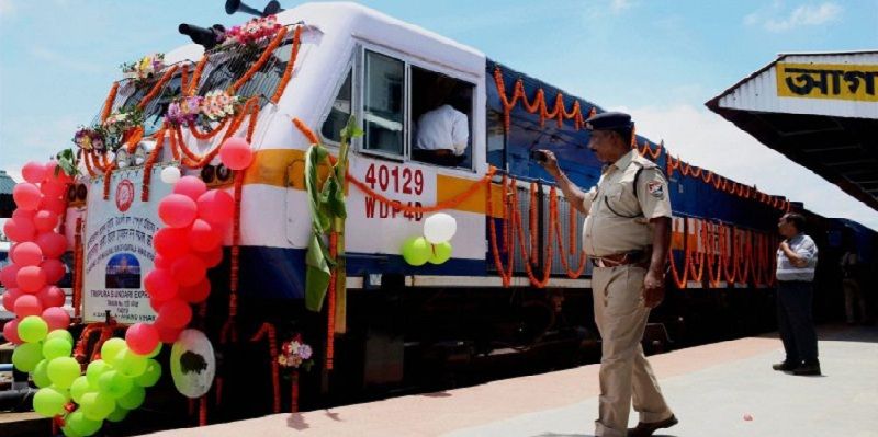 Tripura enters the broad gauge railway map connecting Agartala and New Delhi