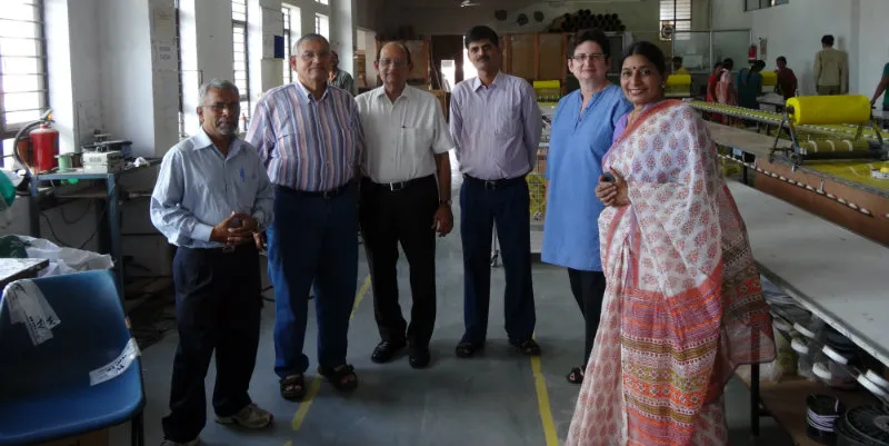 Lalit Narayan Mathur (third from left) with his core team members