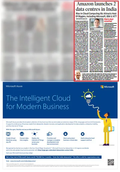 Times of India amazon microsoft cloud-yourstory