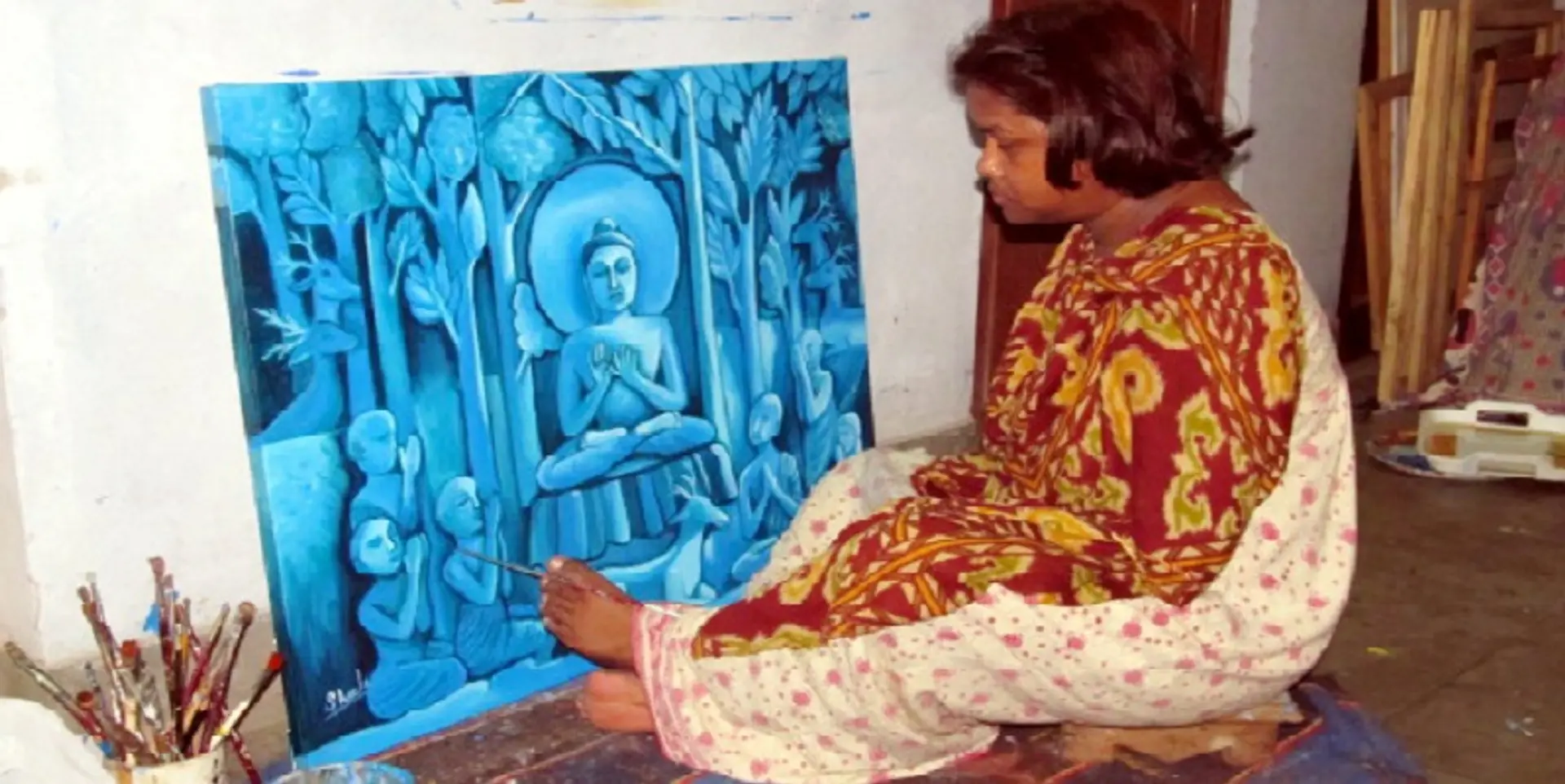 Meet the artist who paints with her toes and mouth