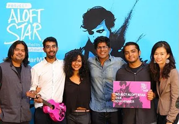 Gowri Jayashankar and her band members from 'Run Pussy Run' after winning The Aloft Contest