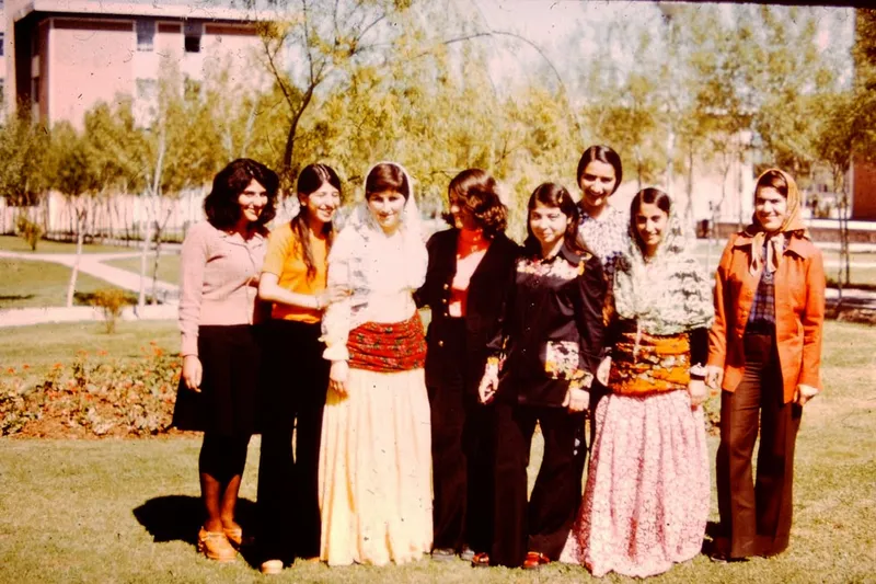 An Iranian bride with her friends in the 1960s