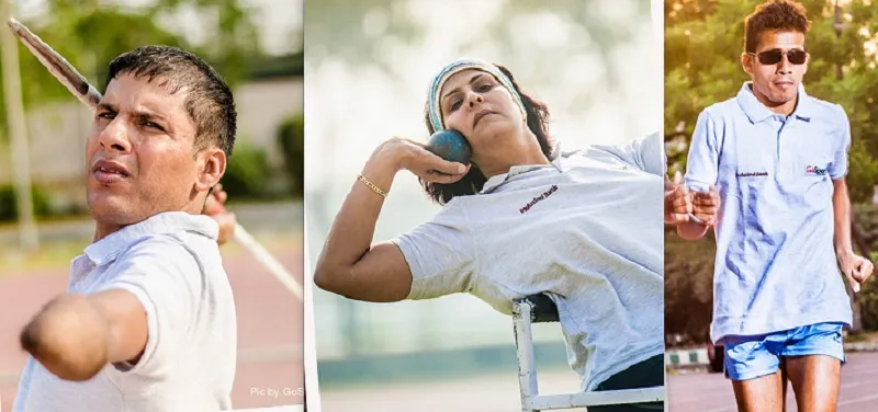 Devendra Jhajharia(L), Deepa Malik(M), Ankur Dhama(R) 
