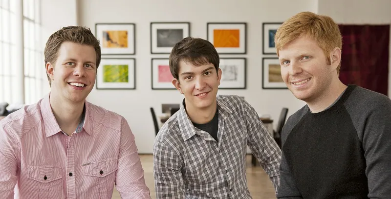 Founders of Weebly (L-R): Dan Veltri, David Rusenko and Chris Fanini