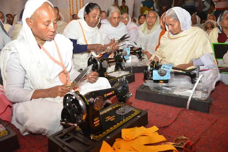 Yourstory WIDOWS OF VRINDAVAN learning cutting & tailoribng by the expert trainers