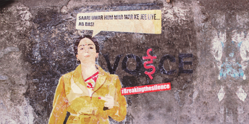 Breaking gender stereotypes and depicting the daily struggle of the Indian woman using street art