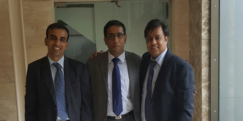 The founding team (L-R) Ramganesh Iyer, Subramanya S V, and, Anand Dalmia