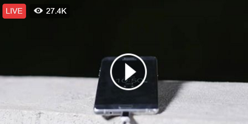 27,000 people are watching live patiently waiting for a Samsung Galaxy Note7 to explode