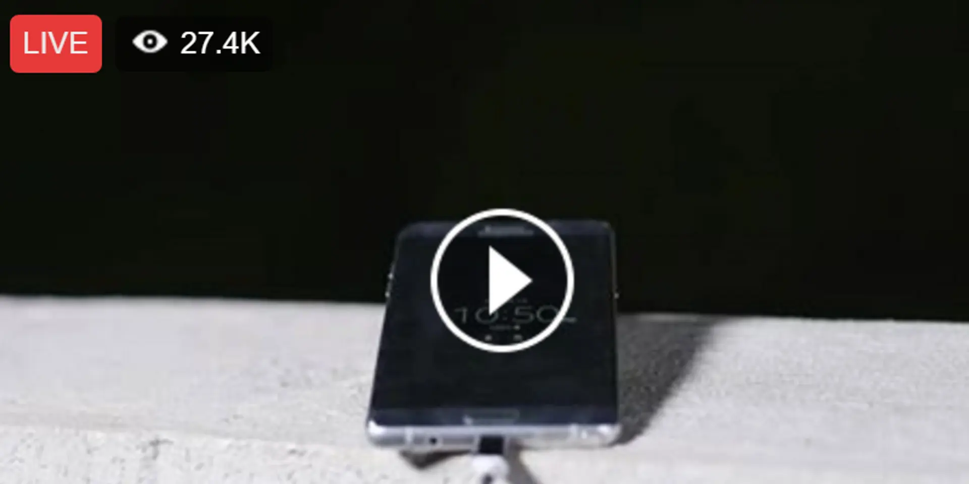 27,000 people are watching live patiently waiting for a Samsung Galaxy Note7 to explode