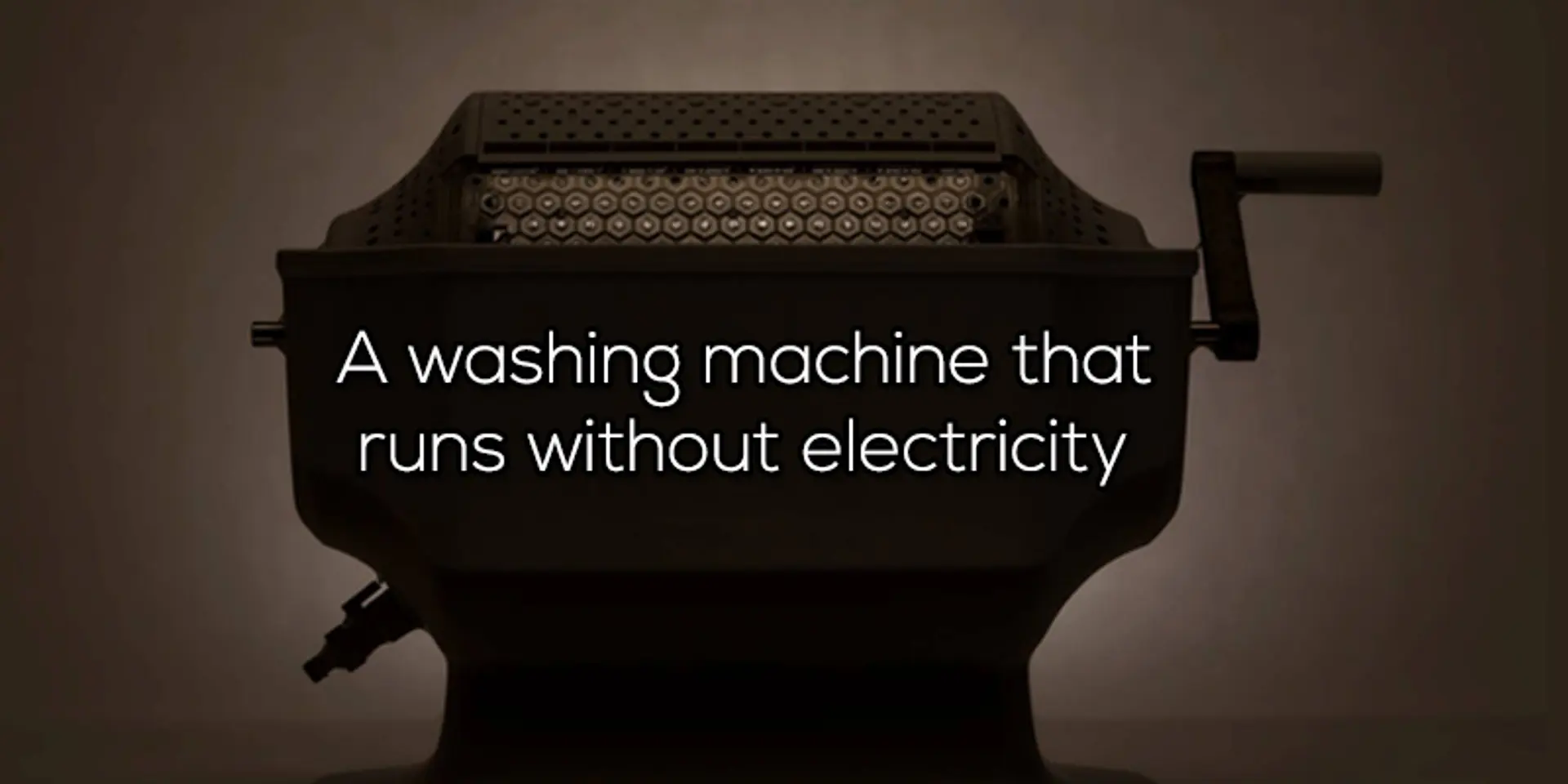 A washing machine that runs without electricity