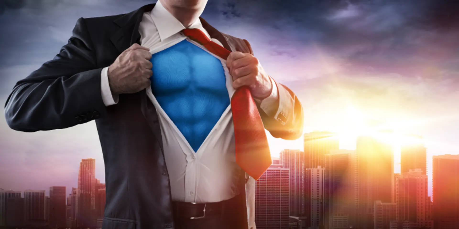 The businessman in superheroes and supervillians