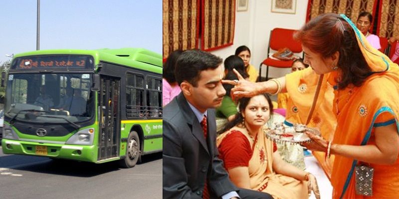 Women in Delhi enjoy free bus rides on the occasion of Bhai Dooj