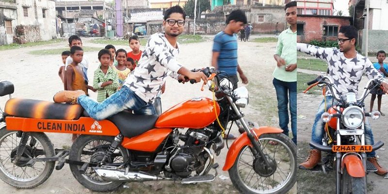 This boy from Bihar has used scrap to build a 3-wheeler bike running on petrol, diesel, kerosene, and LPG