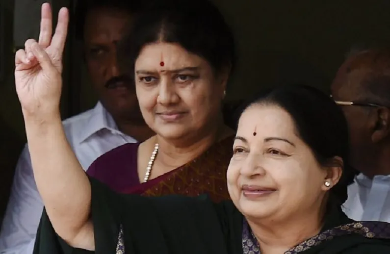 Tamil Nadu chief minister and AIADMK chief Late J Jayalalithaa along with Sasikala Natarajan 