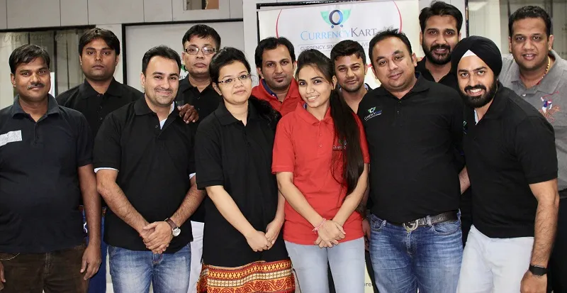 The founding team of CurrencyKart in Delhi
