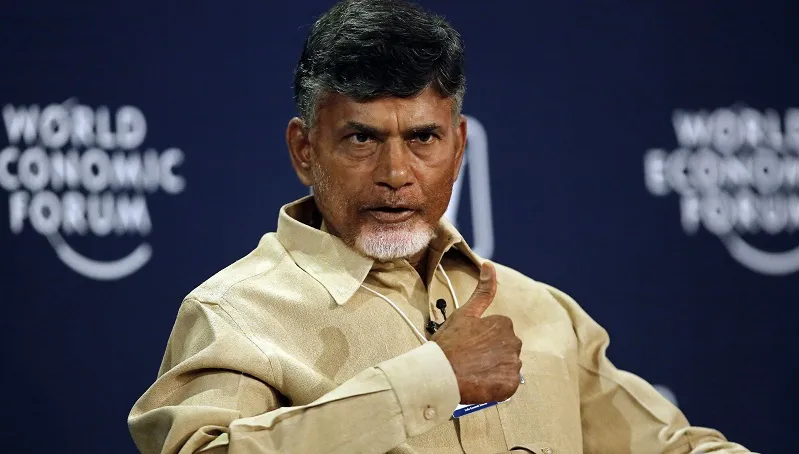Chief Minister of Andhra Pradesh Naidu speaks during the India Economic Summit 2014 at the World Economic Forum in New Delhi