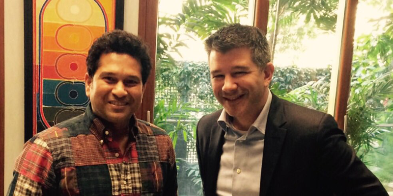 Uber's Travis Kalanick in India, woos cricketers, ministers, and entrepreneurs