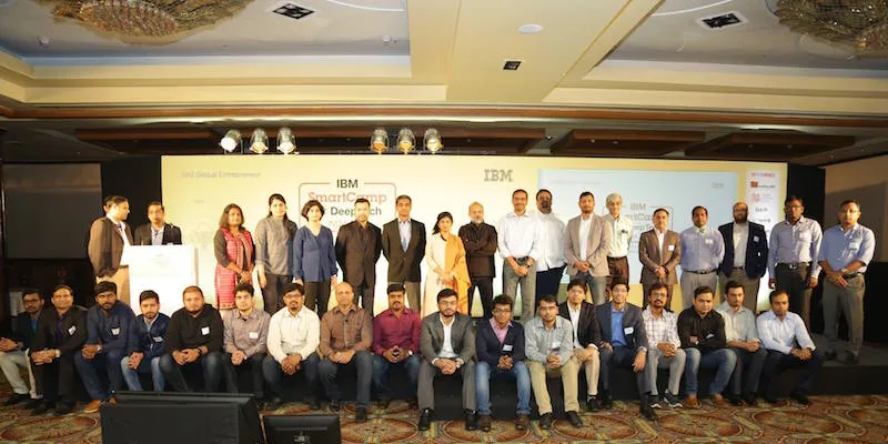 The finalists of the IBM India Smartcamp for Deep Tech with the jury