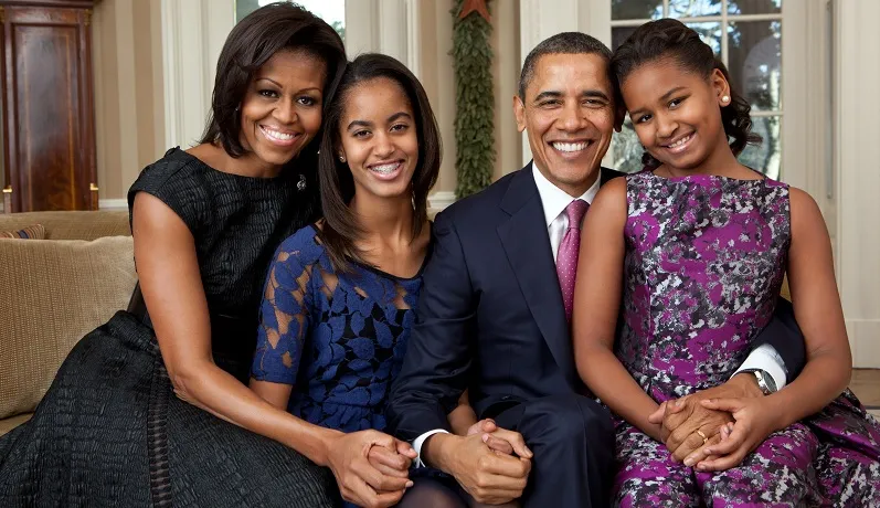 The Obama Family, Source : Wikipedia