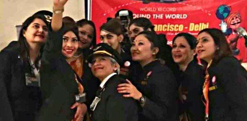 Air India sets new record as its all-women crew flies around the world