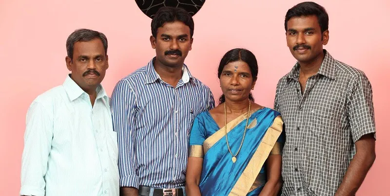 Jishnu with his family