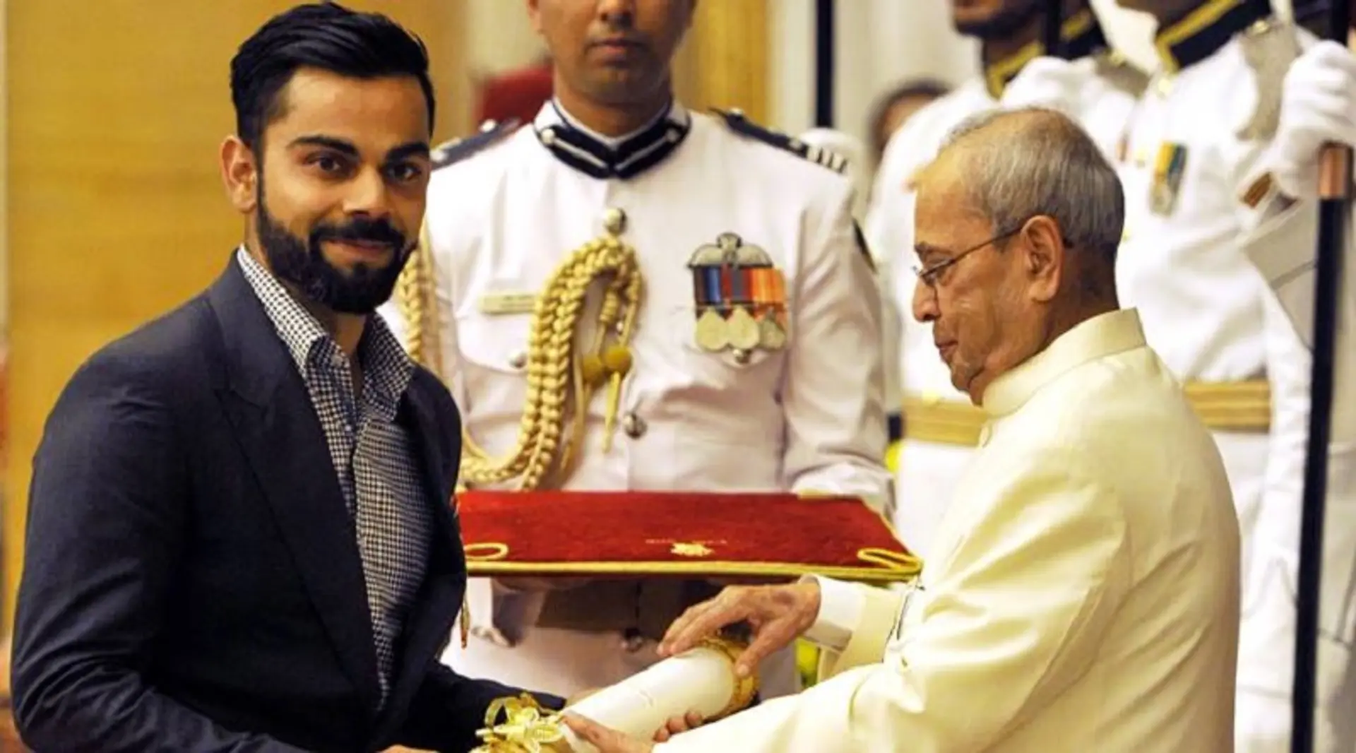 Virat Kohli the recipient of India's fourth-highest civilian award, the Padma Shri