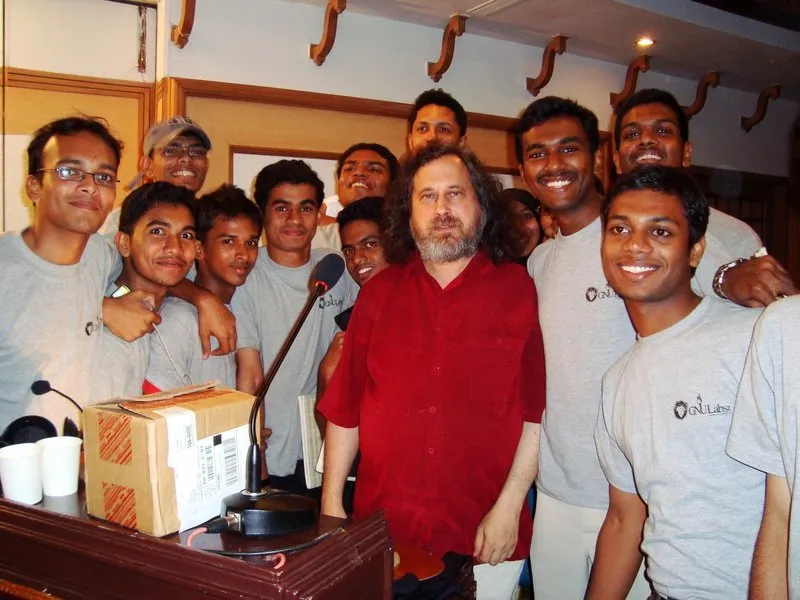Jishnu with RIchard Stallman