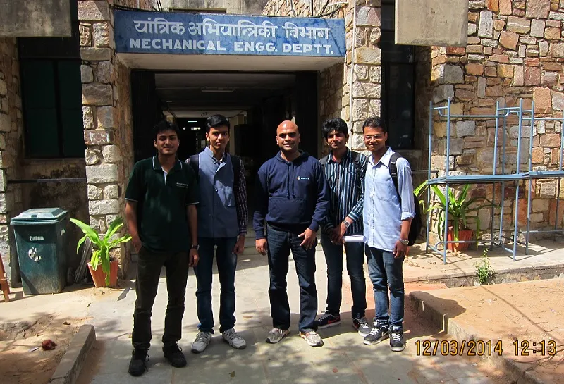 Amit standing in front of his engineering department (during a recent visit to NIT, Jaipur)