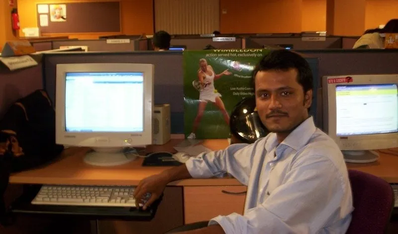 Sriam during his first job at SIFY