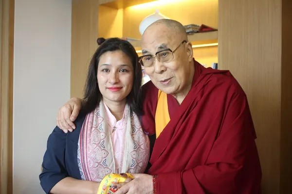 Anshu and Dalai Lama