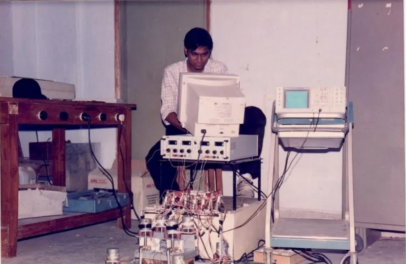 Mitesh in robotics lab