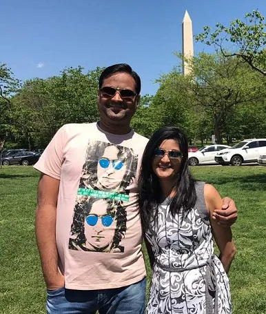 Mitesh with his wife