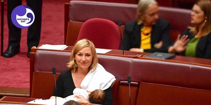 Larissa Waters becomes first woman to breastfeed child in Australian parliament