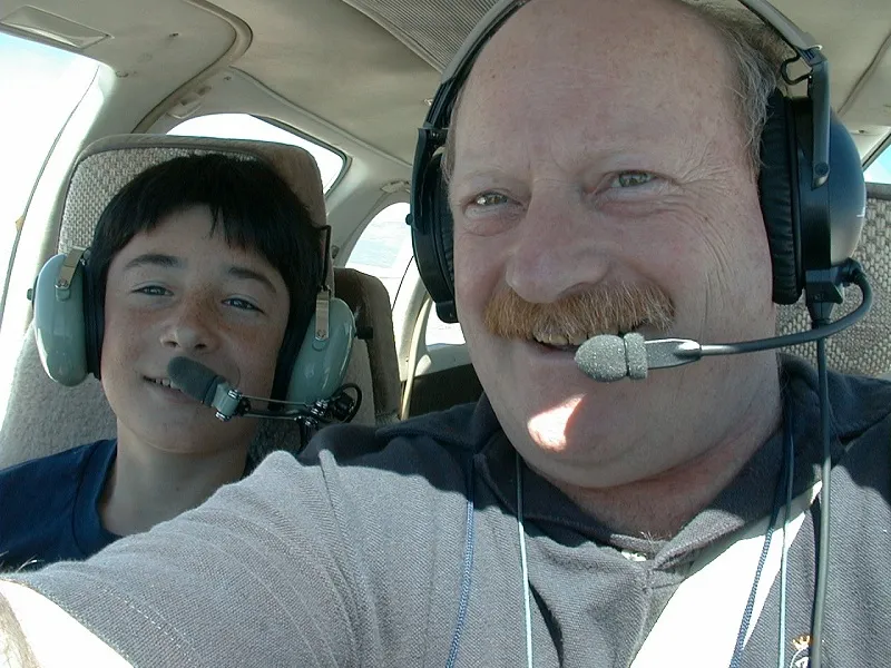 Scott and Alan flying
