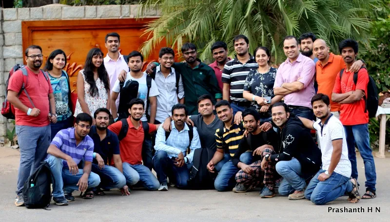 Ajay with Bangalore based tech team of Knowlarity