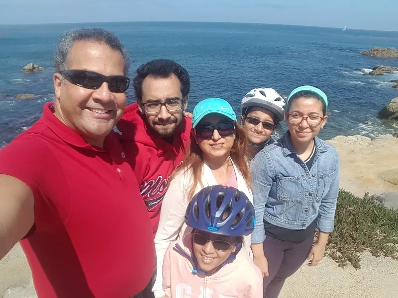Amr with his family (a recent photograph)