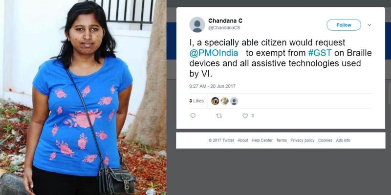 This visually-impaired woman is campaigning against GST rate on costly assistive devices