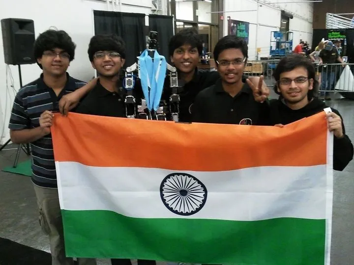 Akash with team AcYut at Robo Games 2011, San Mateo, California