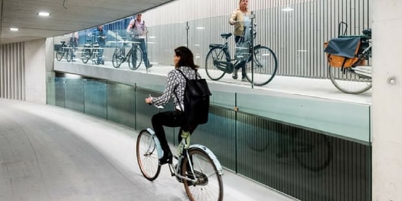 World's largest underground bicycle parking facility opens in Netherlands