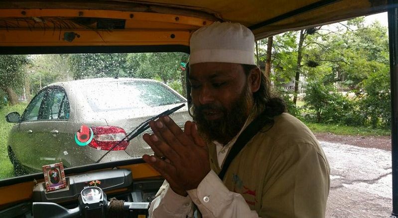 Nazeer Ahmed, the auto driver who offers free rides to devotees bringing Ganesha Idol home