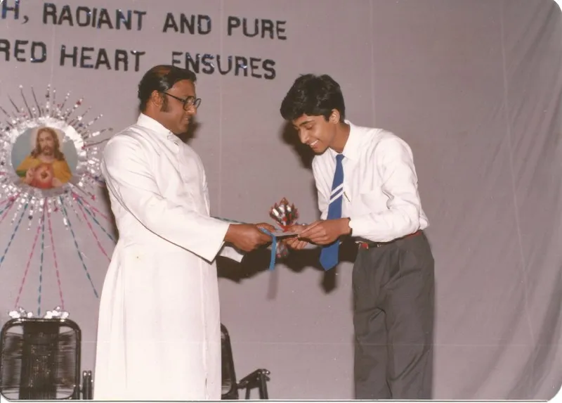 Ashish during a School Award ceremony