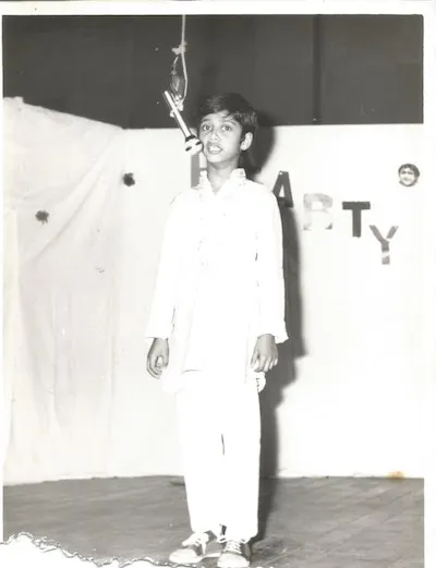 Ashish performing during his school days