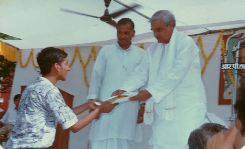 I earned a rank in UP Board merit list... got a chance to receive prize from then leader of opposition. Must be Sep 1991