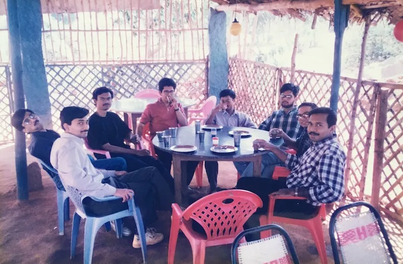 Milind with his friends at IIT Bombay