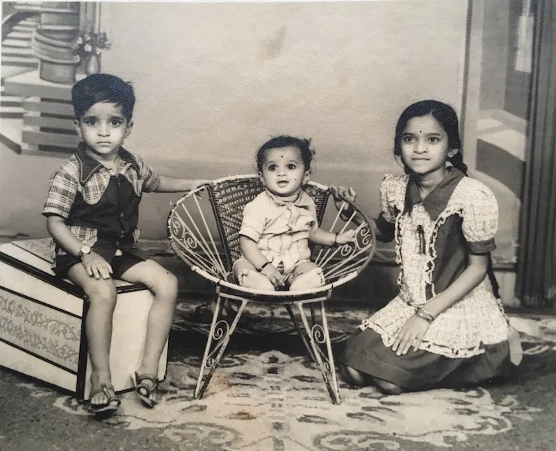 Milind(L) with his siblings