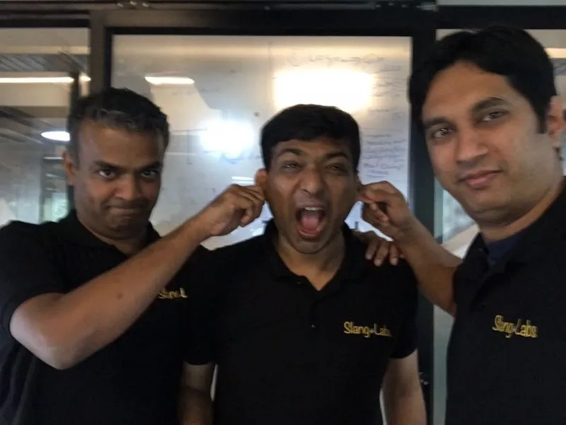 Slang Labs Co-founders - Kumar Rangarajan, Satish Gupta, Giridhar Murthy (L to R)